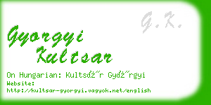 gyorgyi kultsar business card